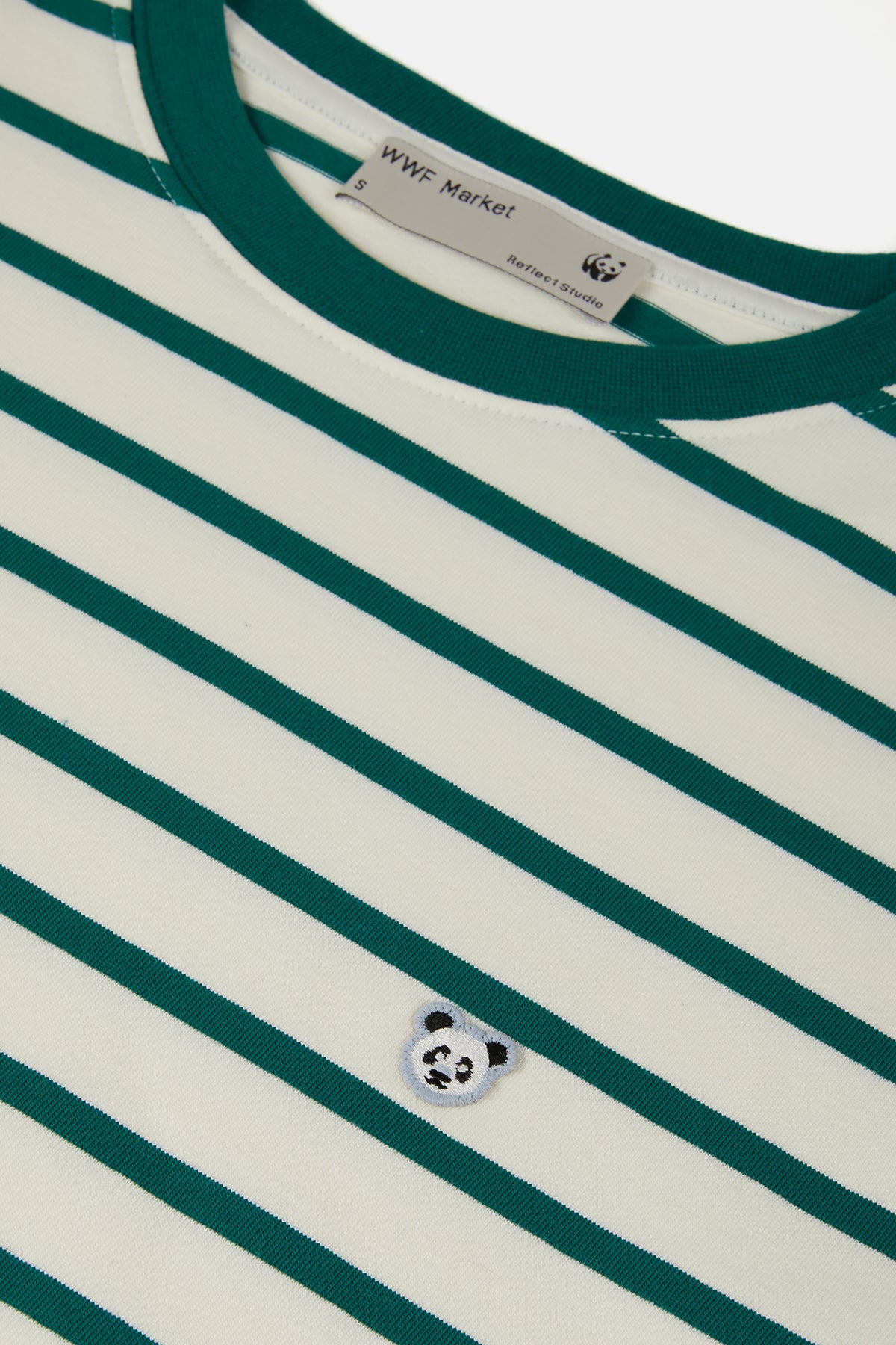 Panda Supreme  Çizgili T-Shirt - Yeşil/Krem