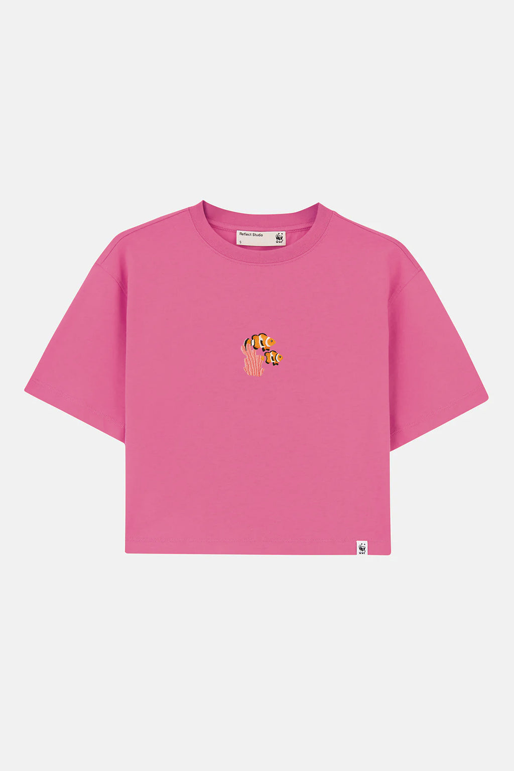 Palyaço Balığı Lightweight Crop T-Shirt - Pembe