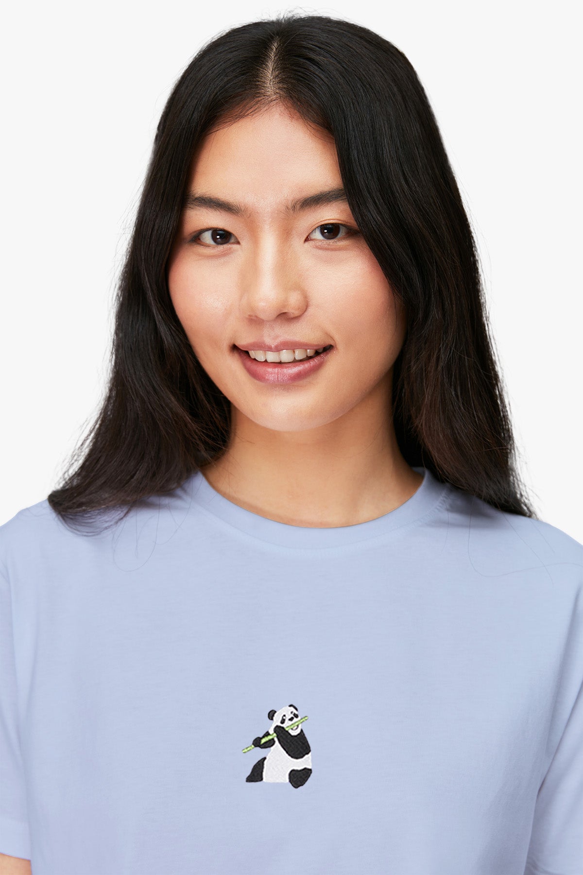 Giant Panda Crop Light-Weight T-shirt - Mavi