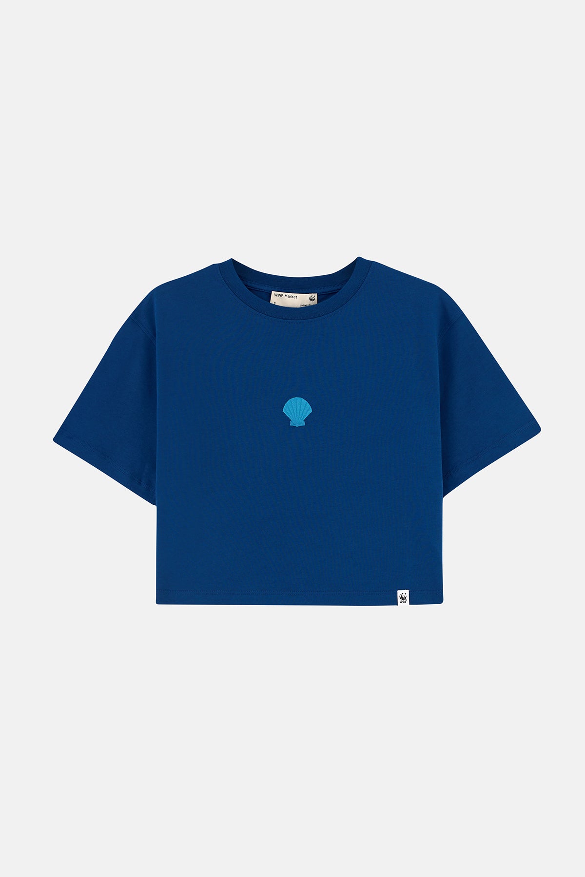 Deniz Kabuğu Supreme Crop T-shirt  - Lacivert