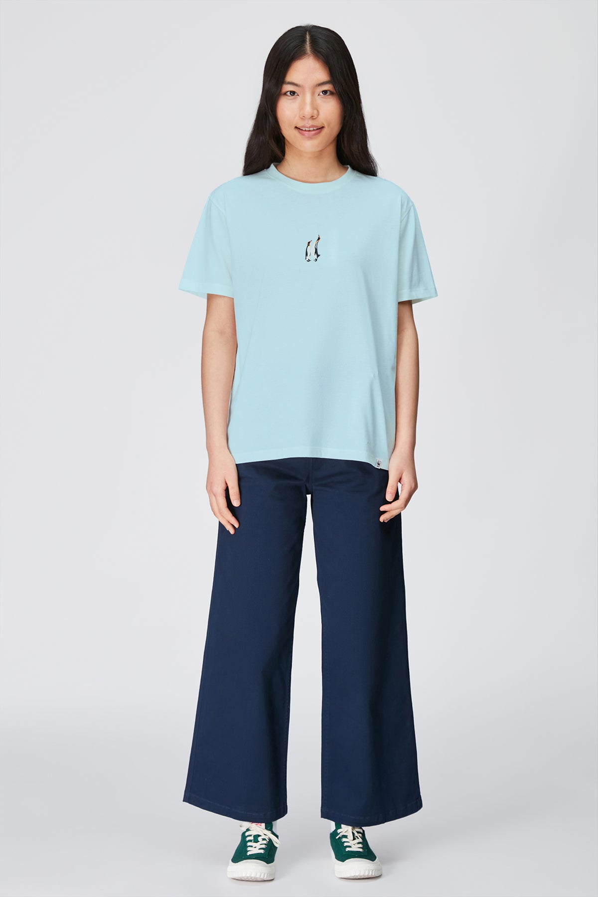 İmparator Penguen Light-Weight T-shirt - Mint Mavi