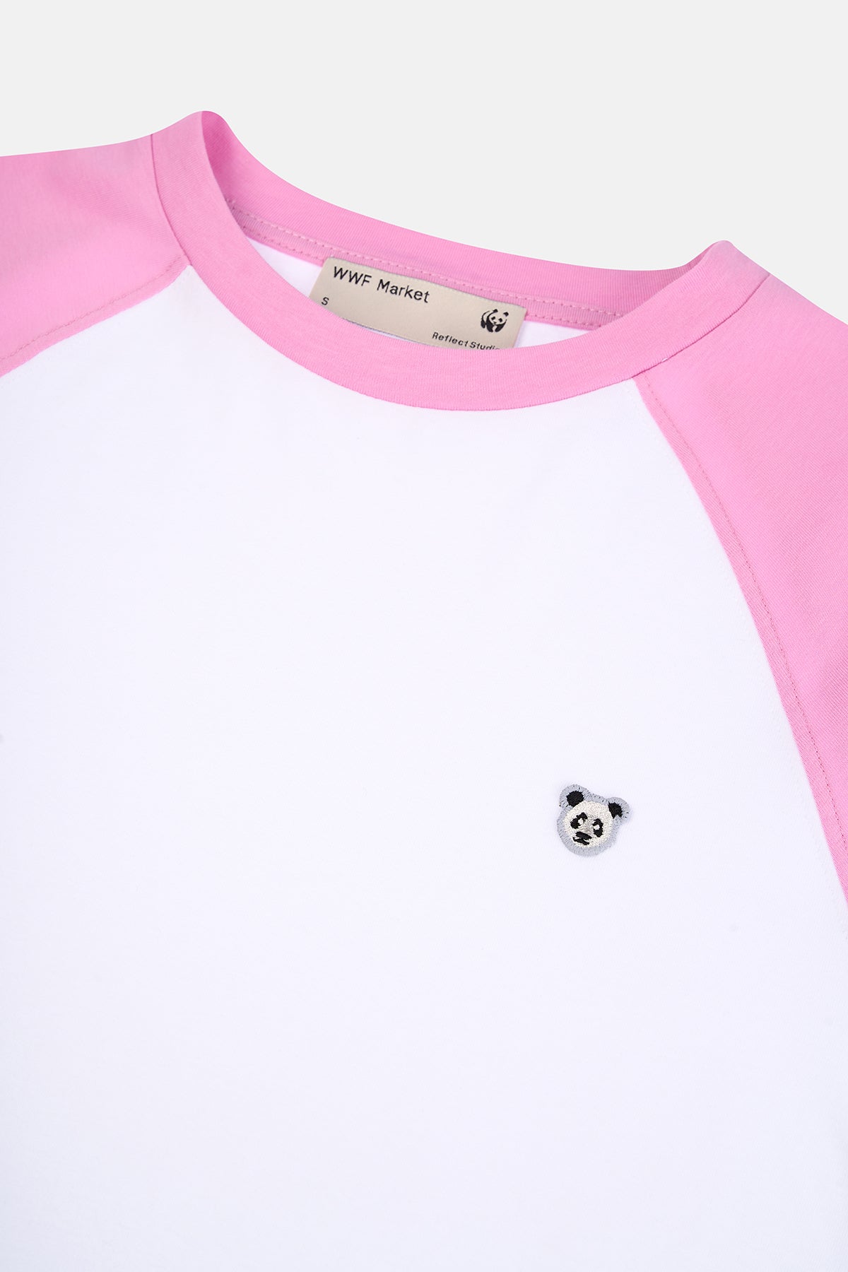 Panda Supreme Baseball T-shirt - Beyaz/Pembe