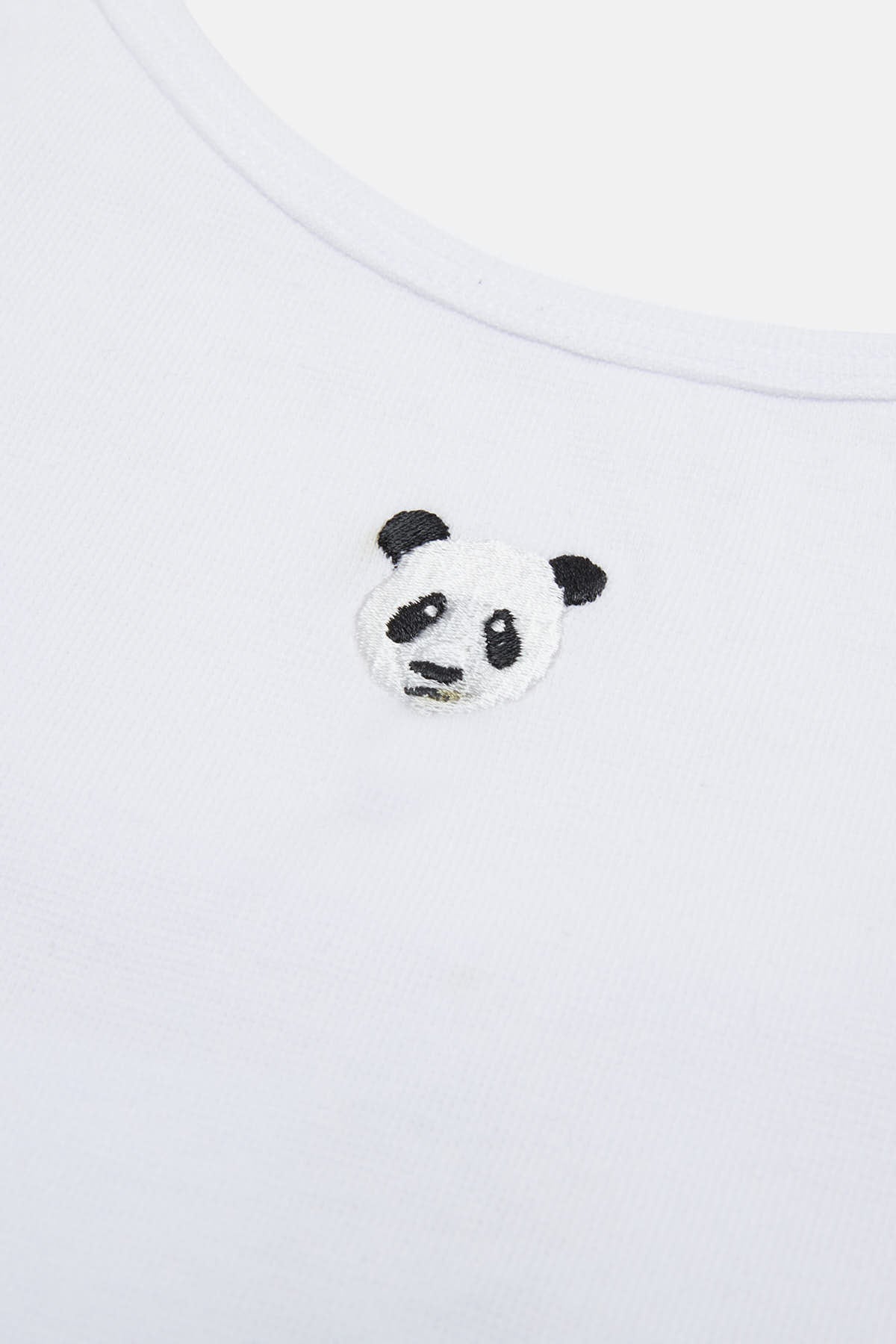 Panda Crop Atlet - Beyaz