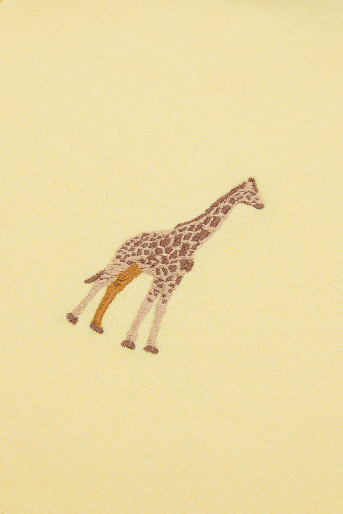 Zürafa Ribana Crop Top - Açık Sarı