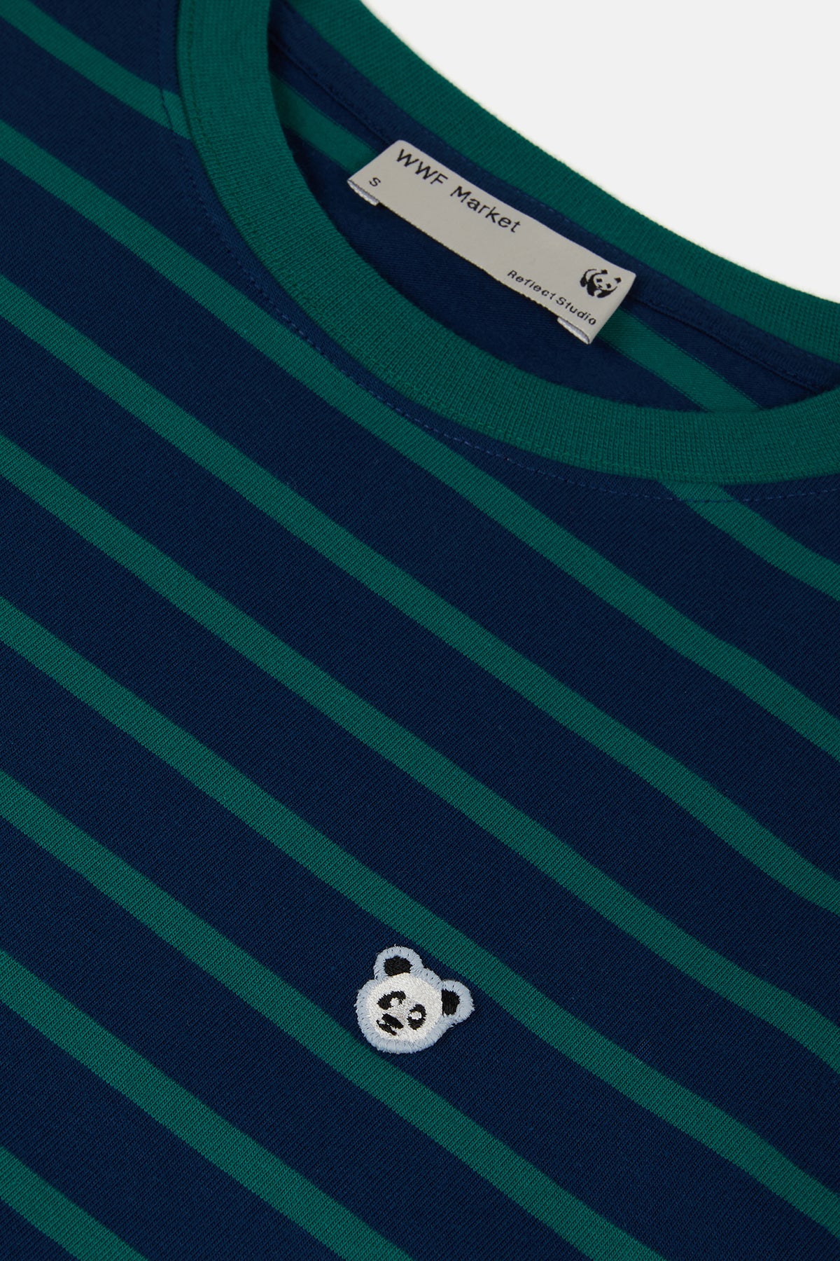 Panda Supreme  Çizgili Uzun Kollu T-Shirt - Yeşil/Lacivert