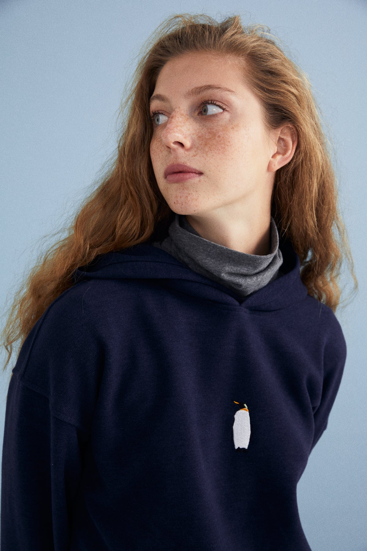 İmparator Penguen SuperSoft Hoodie - Lacivert