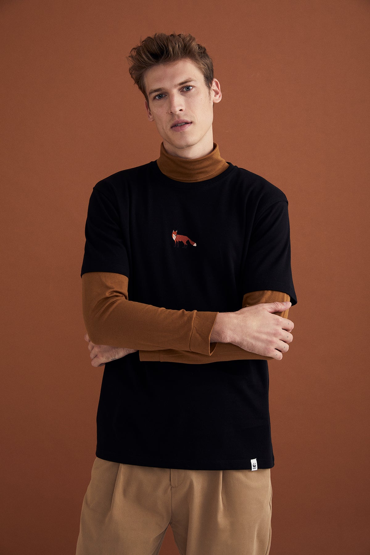 Kızıl Tilki Premium T-Shirt - Siyah
