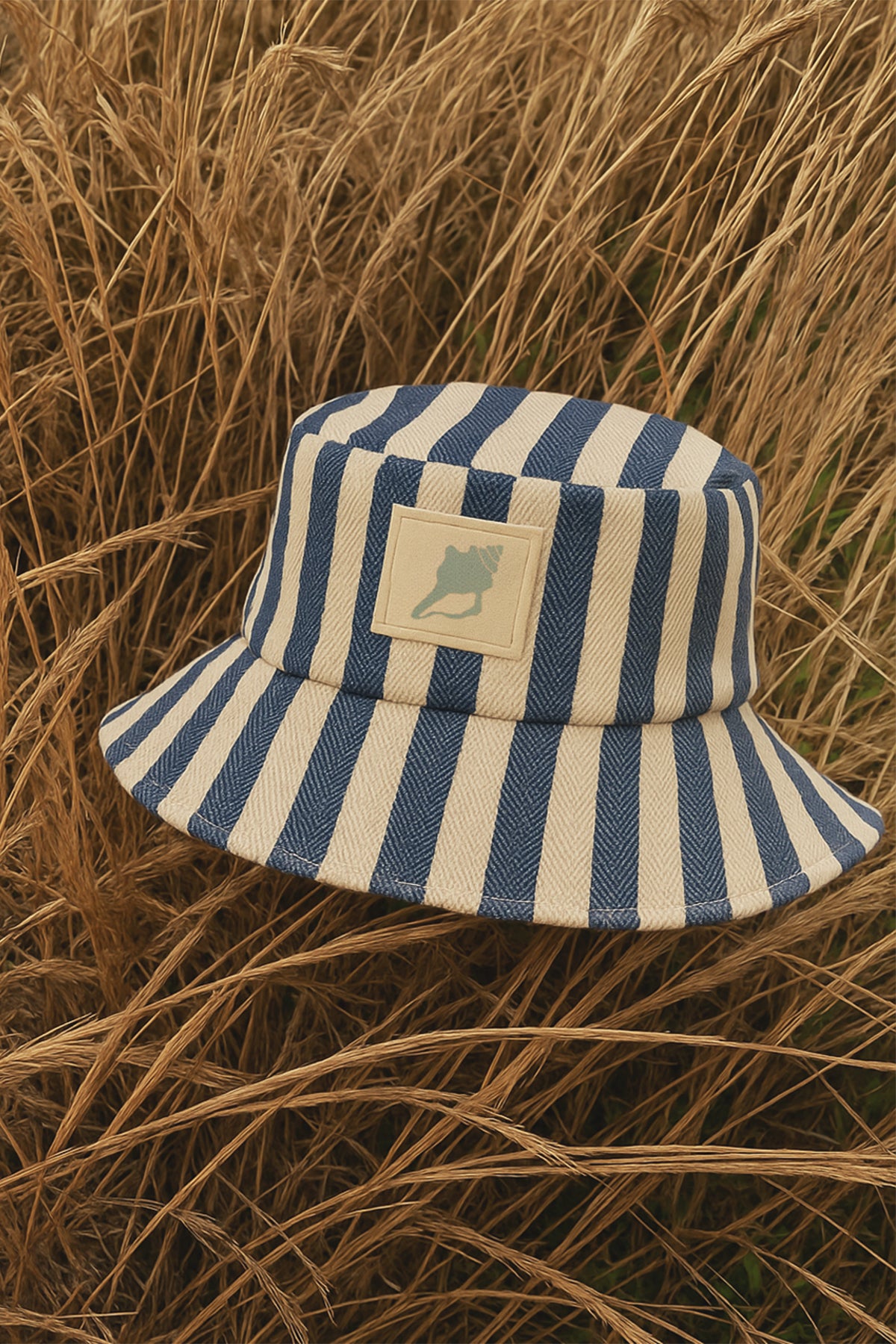 Deniz Kabuğu Canvas Bucket Hat - Lacivert/Bej
