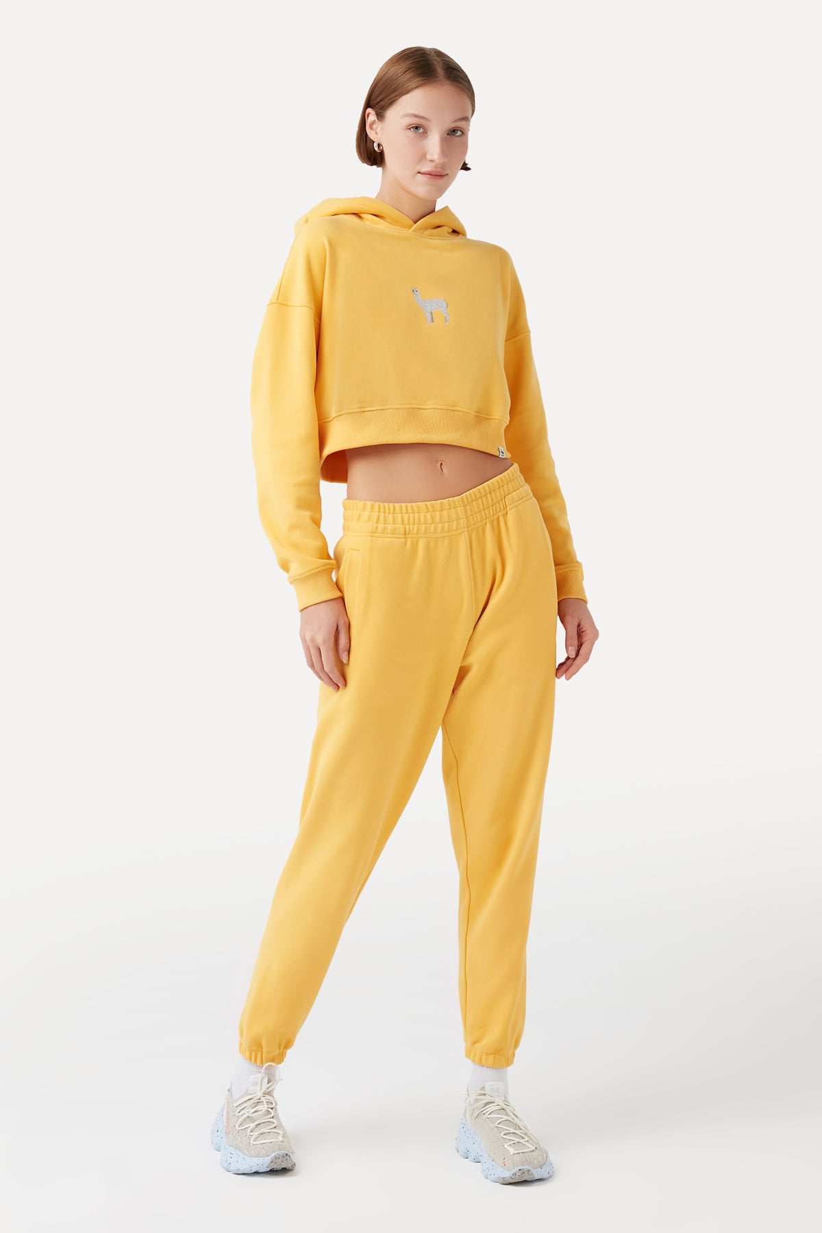 Lama SuperSoft Crop Hoodie - Sarı