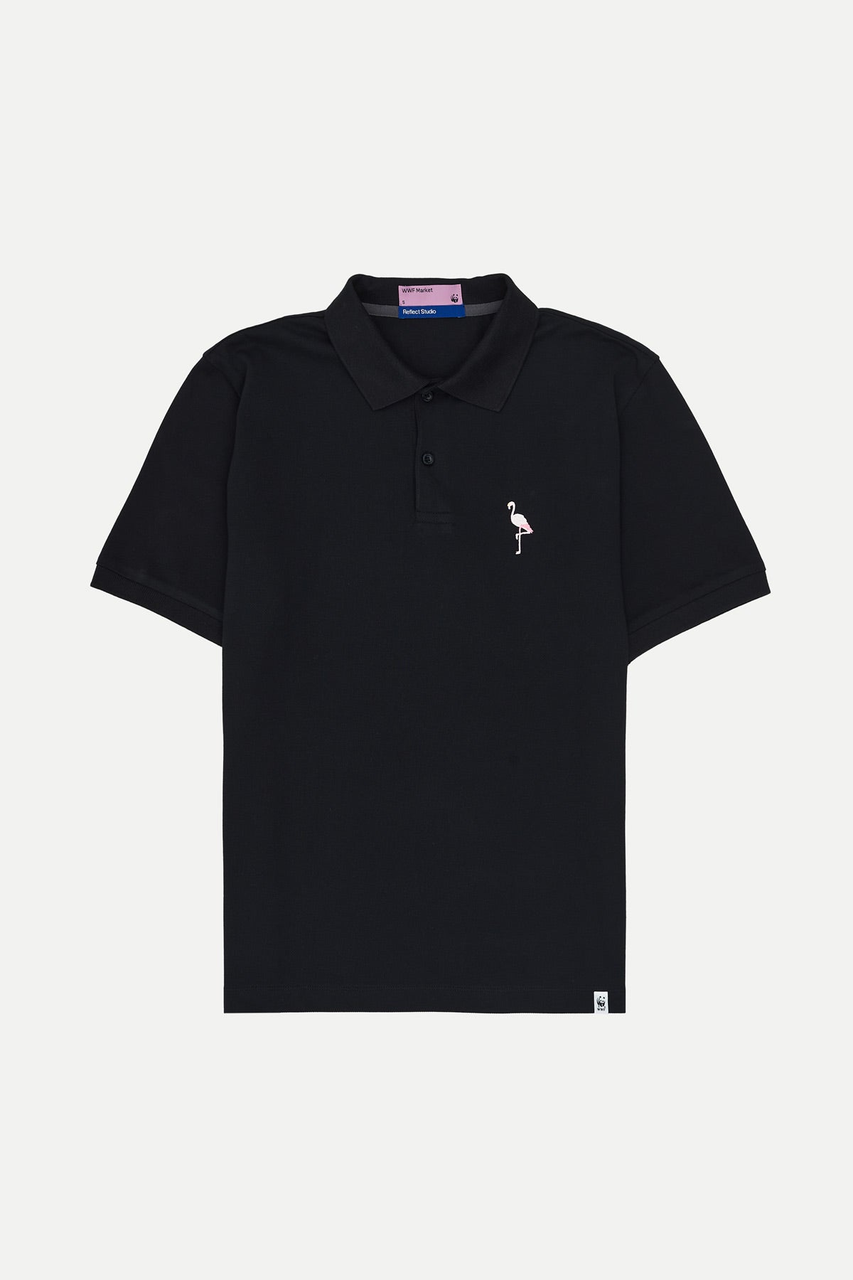 Flamingo Polo Yaka T-Shirt - Siyah