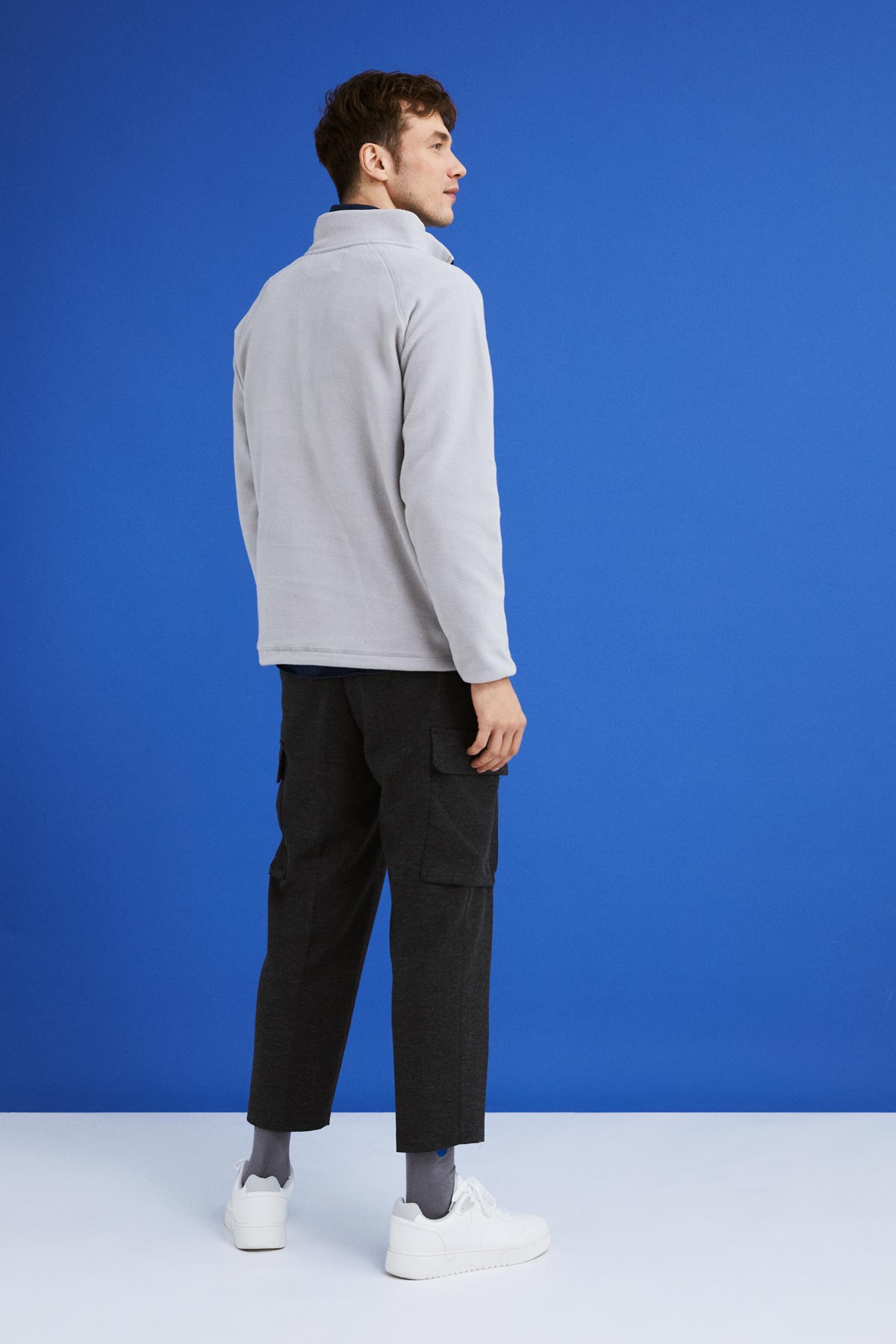 Gergedan Half-Zip Polar - Gri