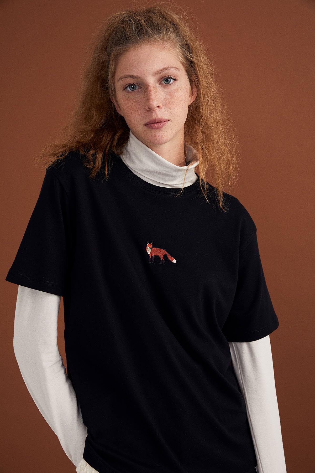 Kızıl Tilki Premium T-Shirt - Siyah