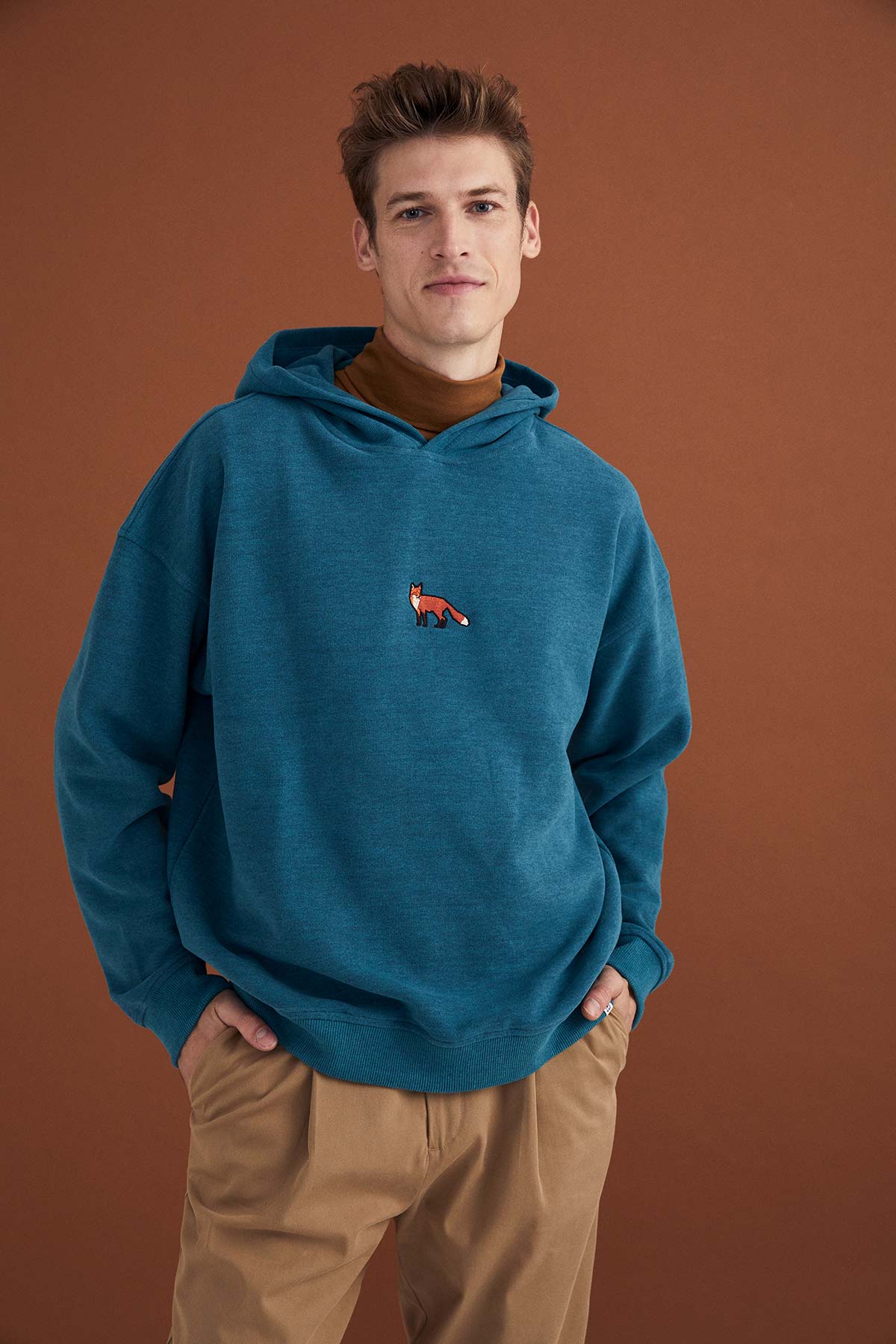 Kızıl Tilki Hoodie - Turkuaz