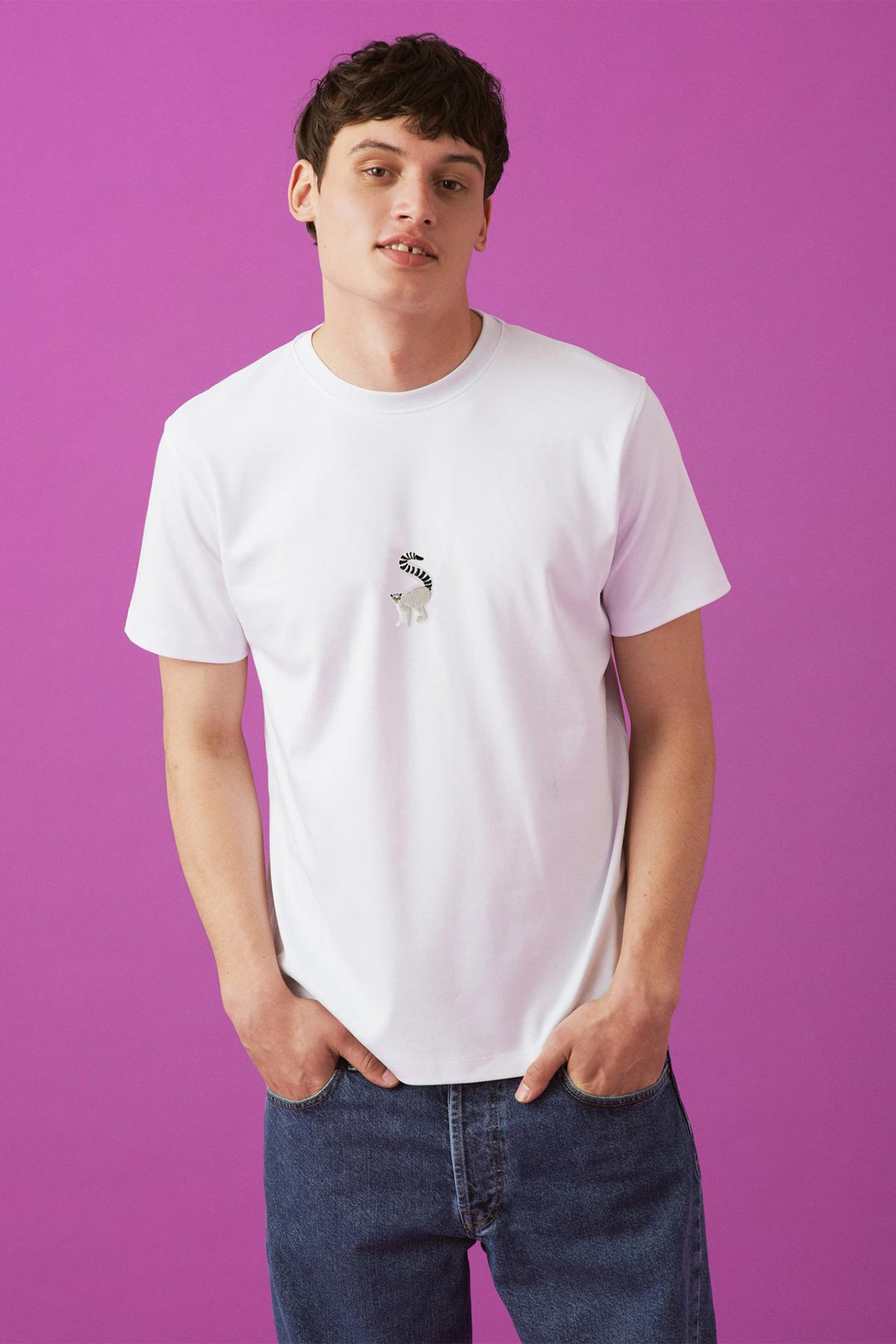Lemur Premium T-Shirt - Beyaz