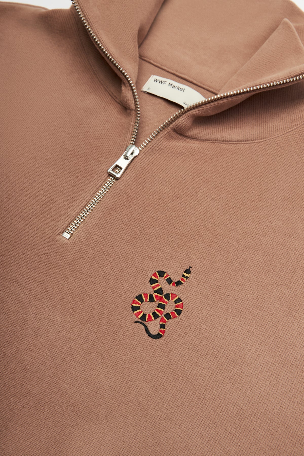 Mercan Yılanı SuperSoft Quarter-Zip Sweatshirt - Bej