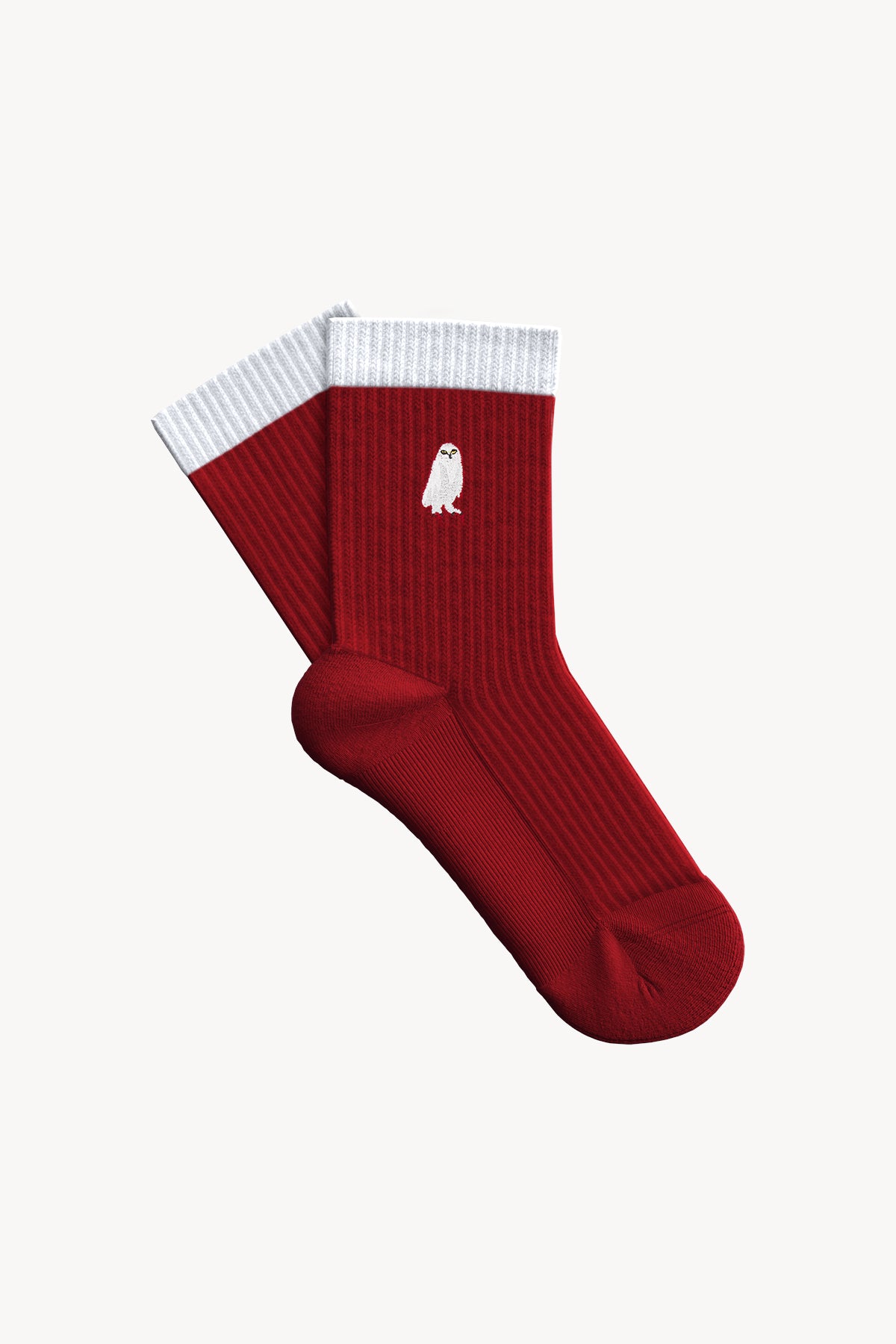Kar Baykuşu Soket Havlu Çorap - Kırmızı