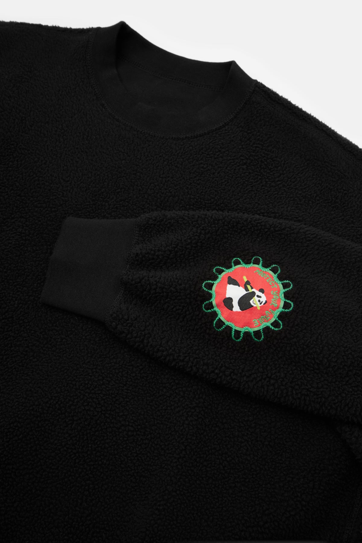 Giant Panda Teddy Sweatshirt - Siyah