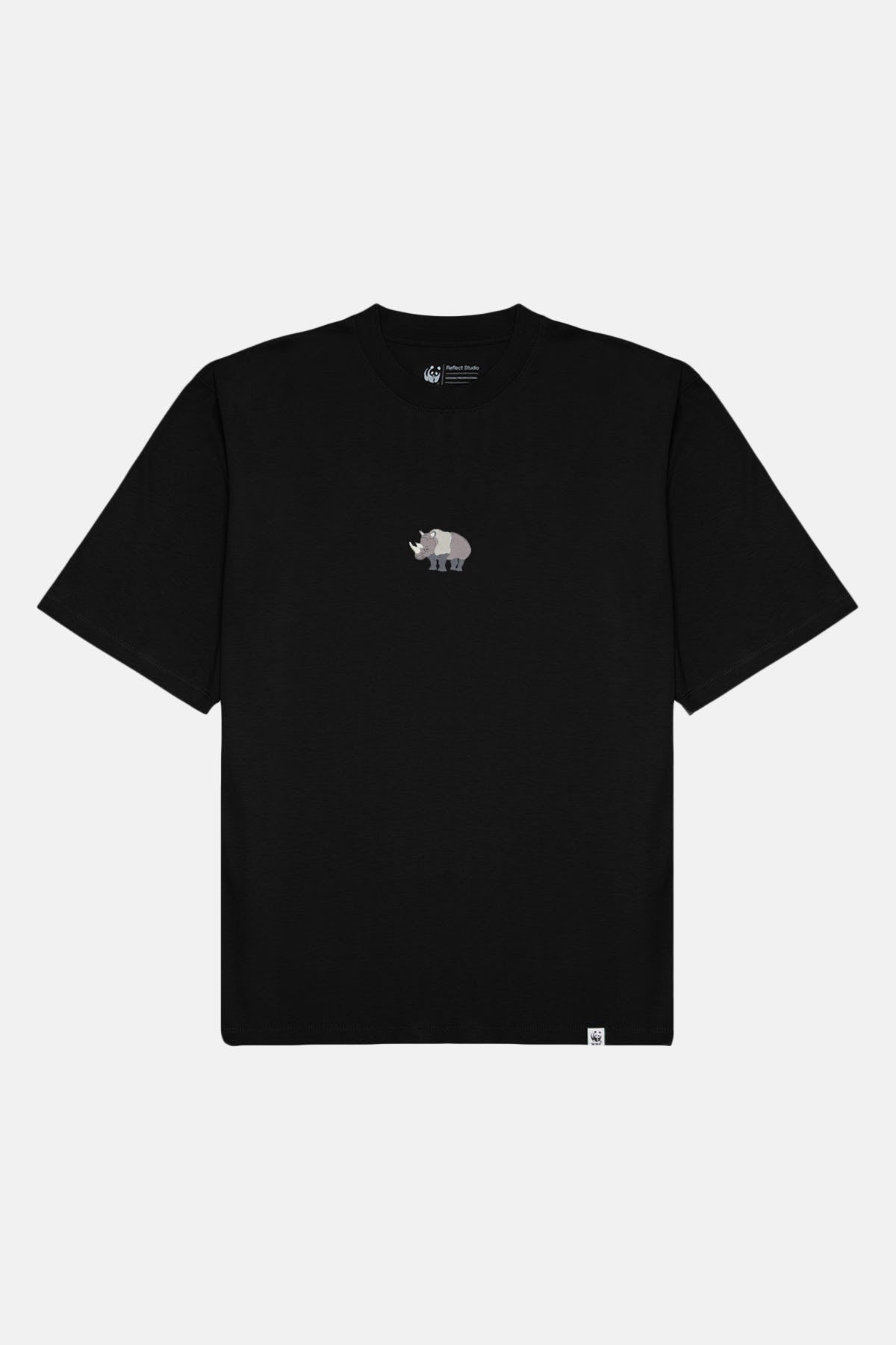 Gergedan Oversize Light-Weight T-shirt - Siyah
