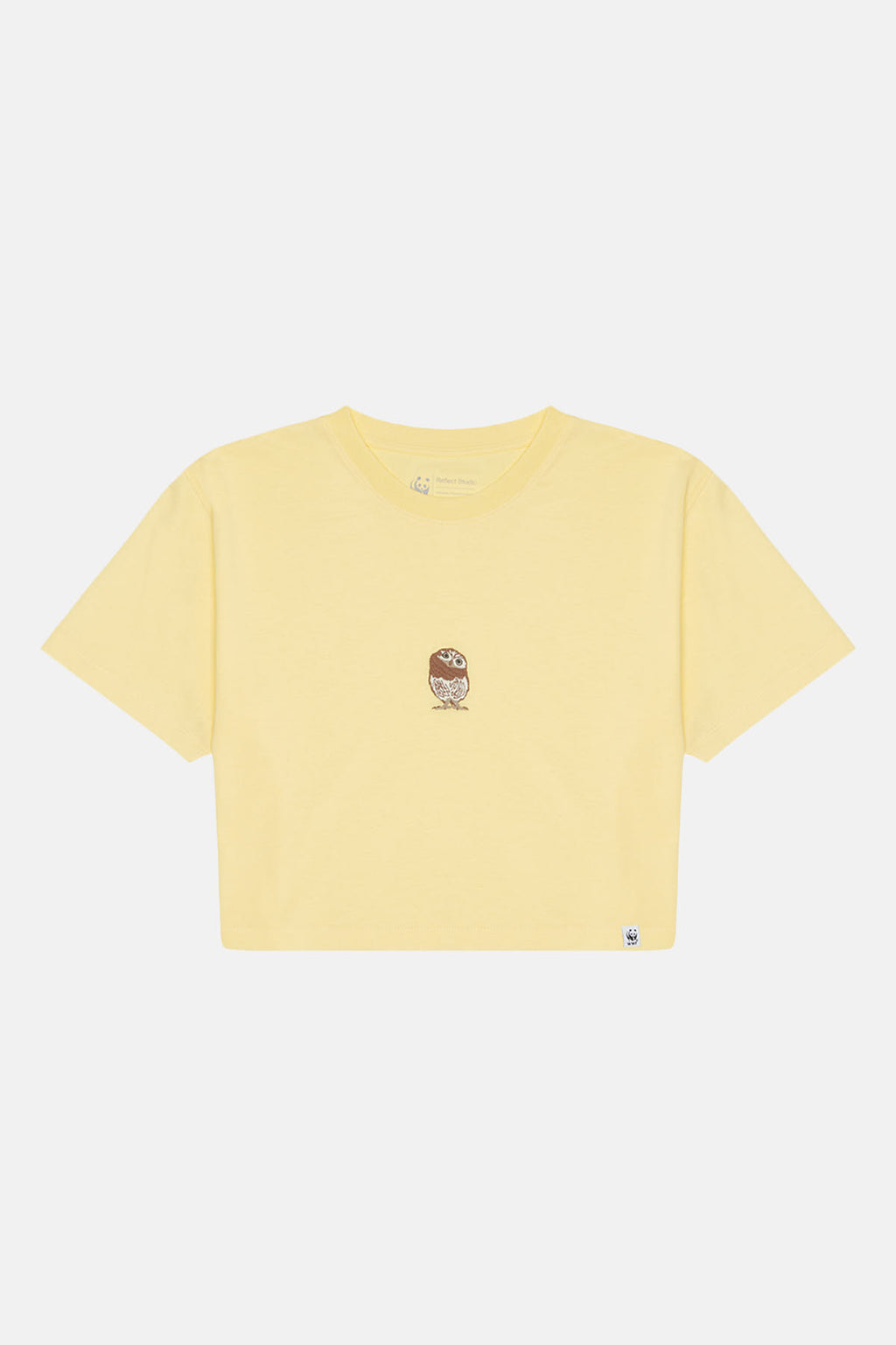 Cin Baykuşu Crop T-shirt - Açık Sarı