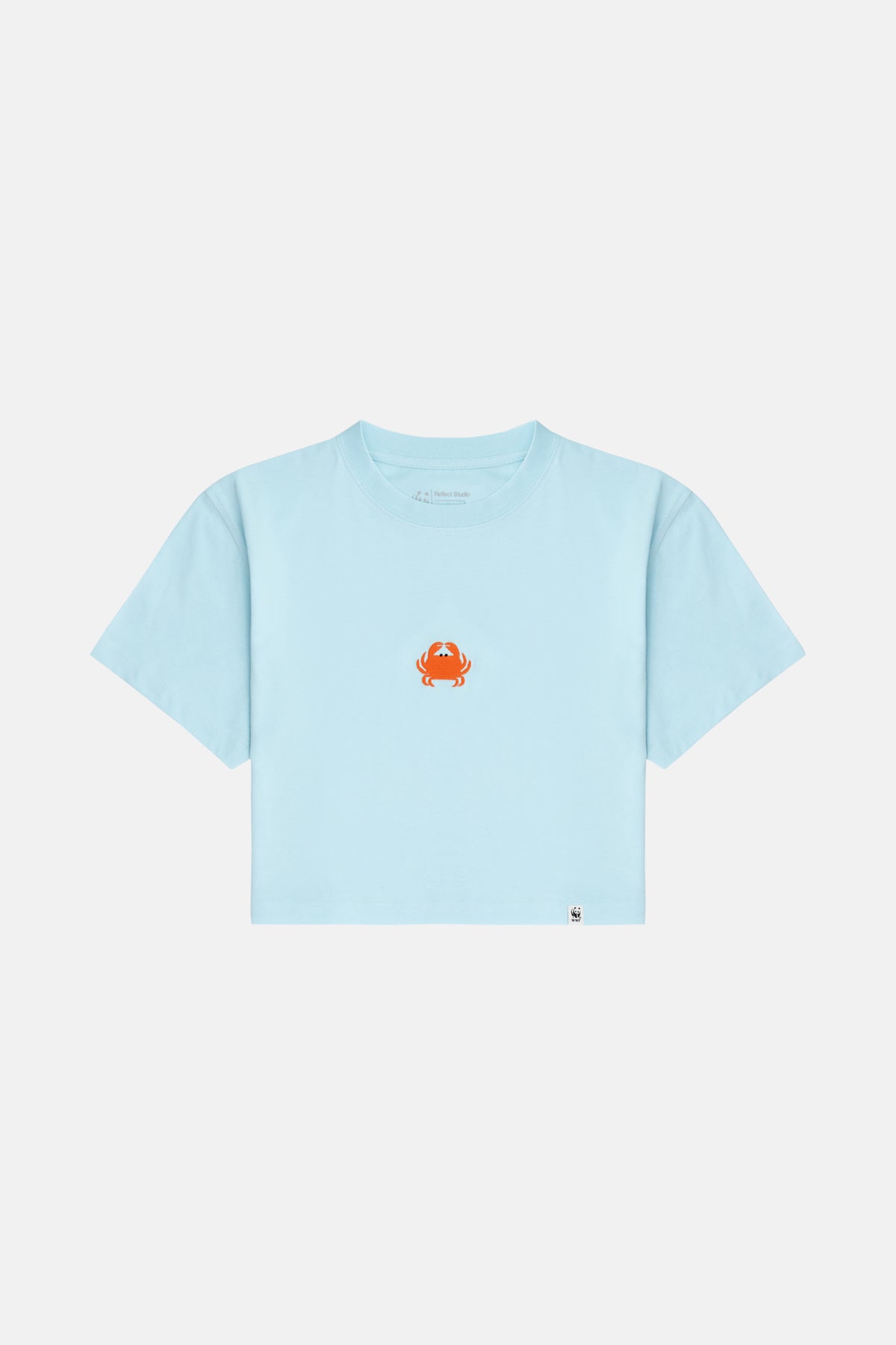 Yengeç Crop T-shirt - Mint Mavi
