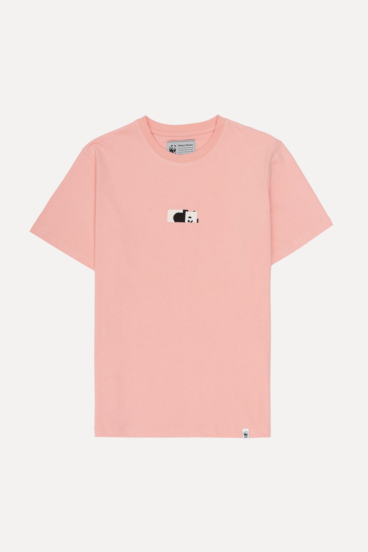 Yatan Panda Soft T-Shirt - Açık Pembe