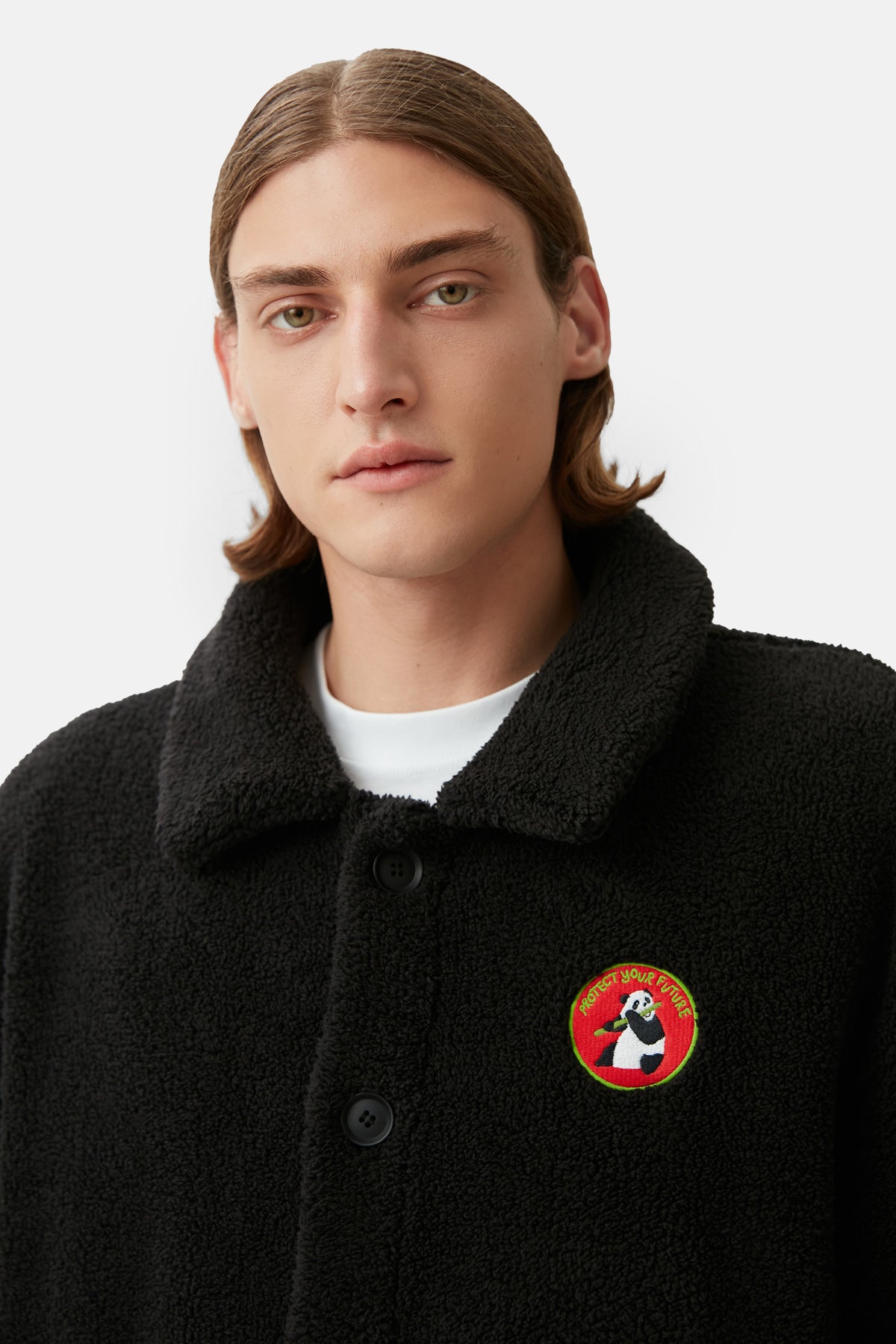 Giant Panda Sherpa Ceket - Siyah