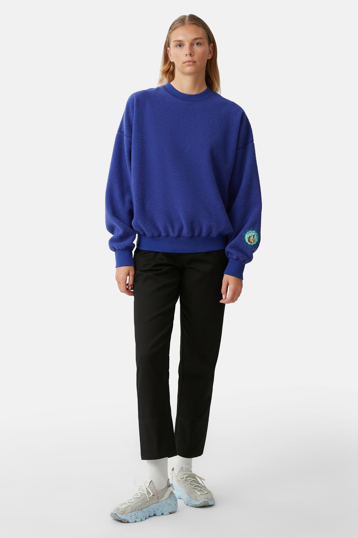 Tembel Hayvan Teddy Sweatshirt - Lacivert