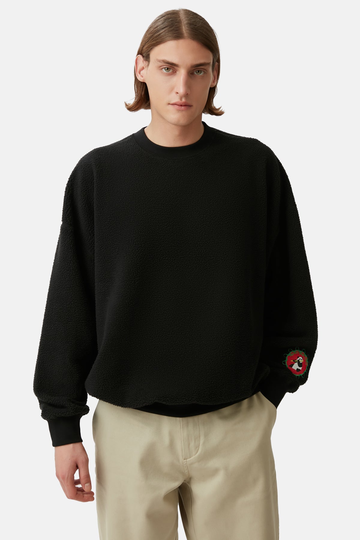 Giant Panda Teddy Sweatshirt - Siyah