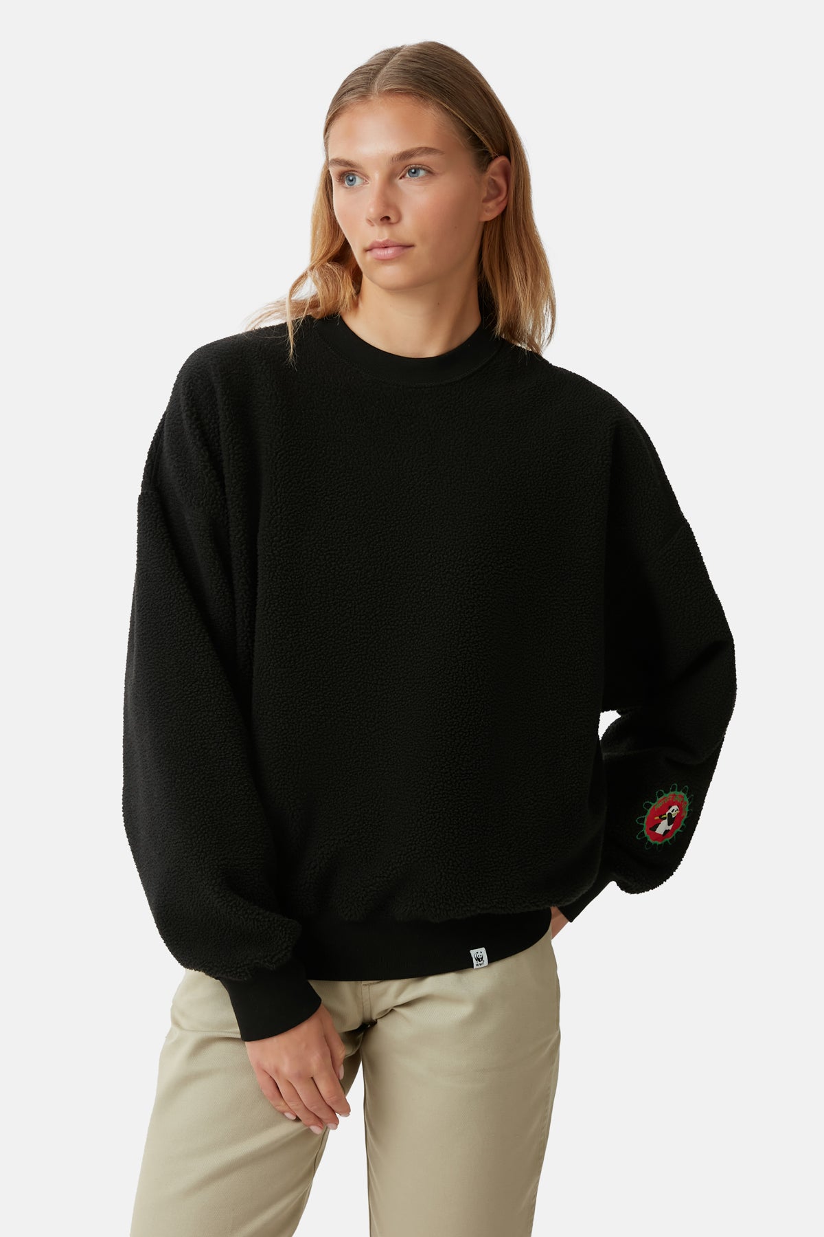 Giant Panda Teddy Sweatshirt - Siyah
