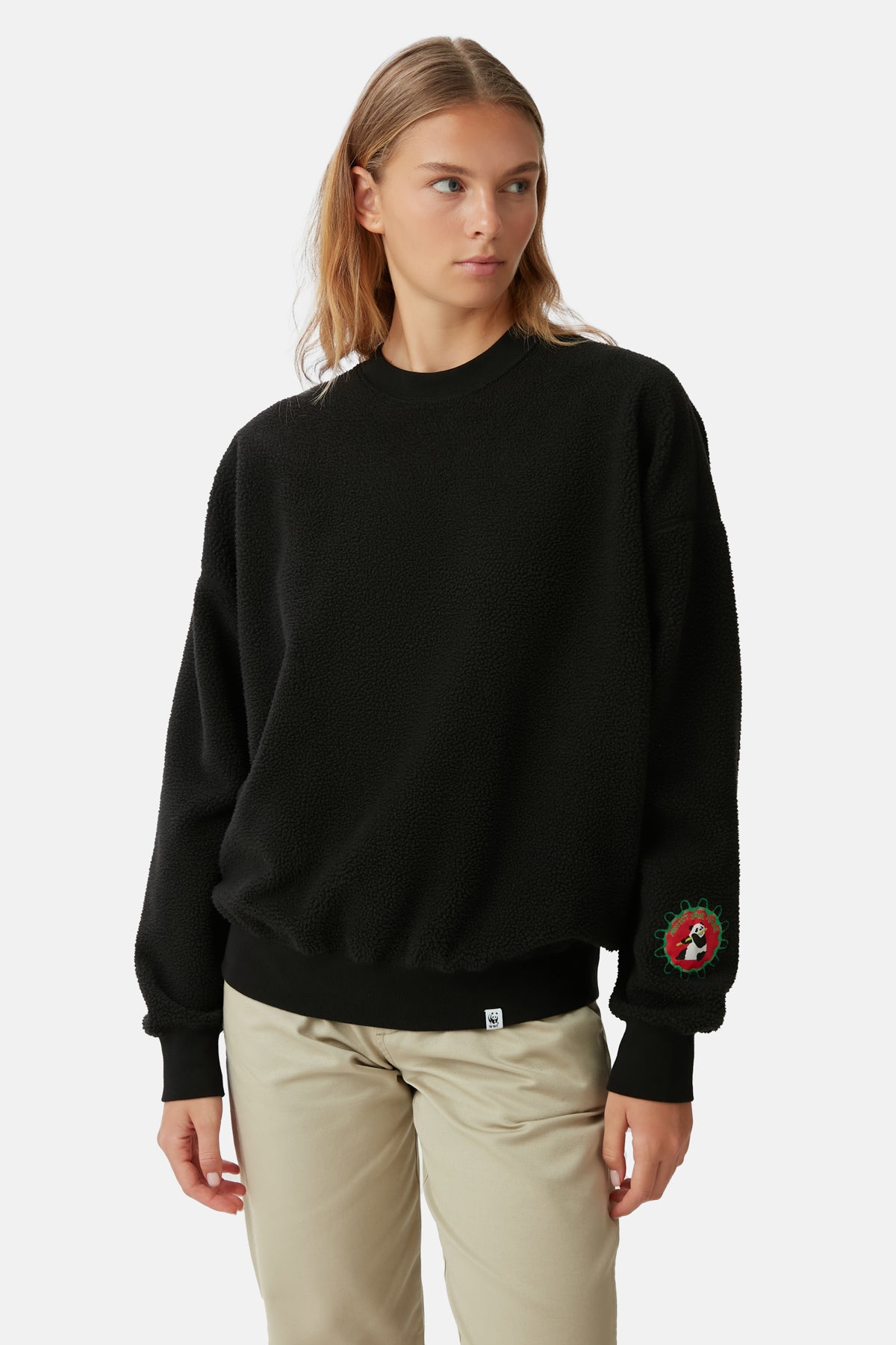 Giant Panda Teddy Sweatshirt - Siyah