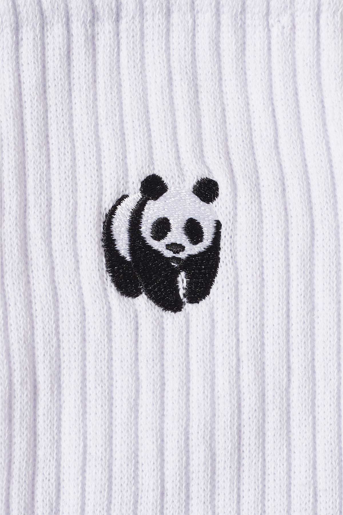 WWF Logo Soket Havlu Çorap - Beyaz